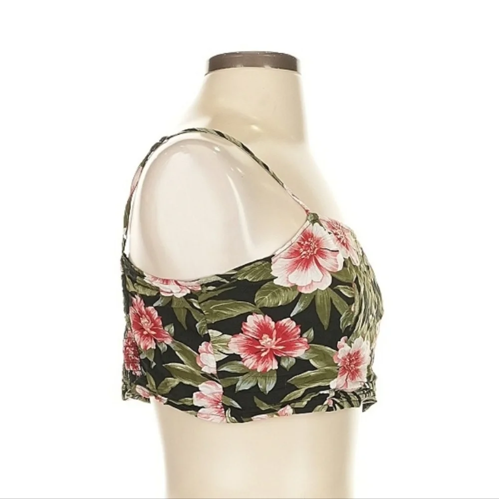 American Eagle Floral Crop Top Size Small - Picture 3 of 5